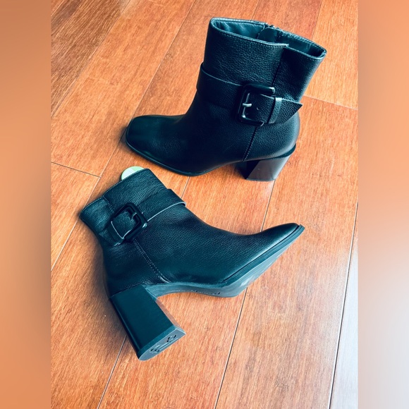 Paul green Nirvana square toe block heels ankle zip up bootie black Au 5 US 7.5 - Picture 3 of 11